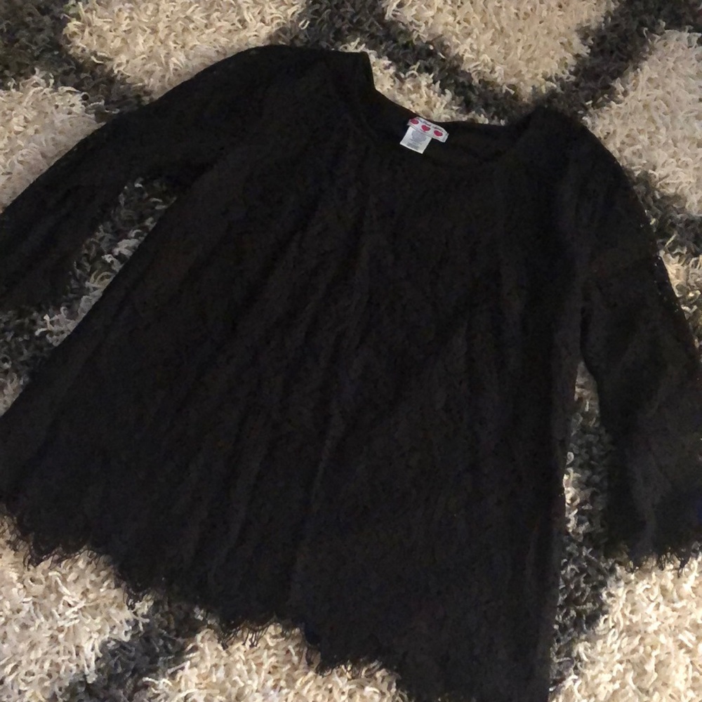 🖤4 for 25 Black lace detailed 3/4 sleeve blouse